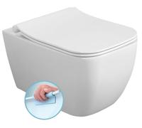 VEA: Inodoro de pared, sin borde de descarga, 34,5 x 52 cm, blanco