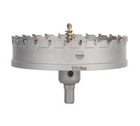Vearter 140mm Coronas para Metal, Broca de Carburo Sierra Perforadora TCT Cortador para Metal Duro, Acero Inoxidable, Acero Dulce, Aleación de Aluminio, Cobre, Hierro, Plástico, Fibra de Vidrio