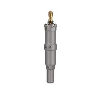 Vearter 17mm Coronas para Metal, Broca de Carburo Sierra Perforadora TCT Cortador para Metal Duro, Acero Inoxidable, Acero Dulce, Aleación de Aluminio, Cobre, Hierro, Plástico, Fibra de Vidrio