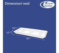Veca Fiorera Anthea Rectangular 80/100 cm Con Plato Antracita/Blanco