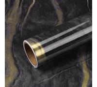 VEELIKE Papel Adhesivo Marmol Negro Oro Vinilo Encimera Cocina Papel Pintado Marmol Dorado Papel Marmol Pared Comedor Papel Pintado Baño Lavable Papel Autoadhesivo Pared Salon Dormitorio 40cm × 300cm