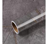VEELIKE Papel pintado autoadhesivo de mármol negro brillante, 40 cm × 300 cm