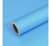 VEELIKE Papel Pintado Azul Claro Papel Autoadhesivo Pared Azul Papel Adhesivo para Muebles Papel Tapiz Cocina Decorado Impermeable Papel de Pared Habitacion Papel Forrar Mueble Dormitorio 40cm×300cm