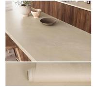 VEELIKE Papel Pintado Marmol Beige Mate Papel Pintado Autoadhesivo Efecto Mármol Beige Vinilo para Encimera de Cocina Vinilo Mesa Lavable Revestimiento Pared PVC Baño Dormitorio 40 cm × 300 cm