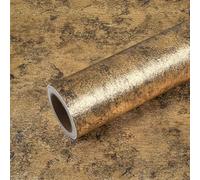VEELIKE Papel Pintado Oro Metálico Textura 40 cm × 900 cm Luxury Papel Pintado Autoadhesivo Dorado Vintage Abstracto Vinilos de Pared Decorativos Dormitorio Baño Impermeable Vinilos para Muebles