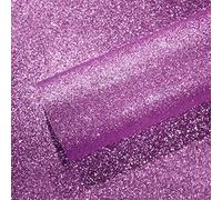 VEELIKE Papel Pintado Purpurina Morado Claro Papel Autoadhesivo Pared Morado Vinilo Adhesivo Muebles Revestimiento Pared Dormitorio Niña Vinilos Decorativos Salon Habitacion Extraíble 40 cm × 300 cm