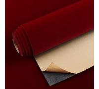 VEELIKE Papel Pintado Terciopelo Rojo Oscuro 40cm×900cm Papel de Pared Rojo Vintage Papel Adhesivo para Muebles Estuche Joyero Decoracion Habitacion Vinilos para Puertas de Armario Salon Dormitorio