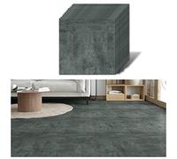 VEELIKE Suelo Vinilo Autoadhesivo Cemento Vintage Vinilos Cocina Azulejos Impermeable Suelo Vinilico Autoadhesivo Gris Baldosas Adhesivas Suelo Garage Cocina Azulejos Retro 1.5mm 30cm×30cm 12 Piezas