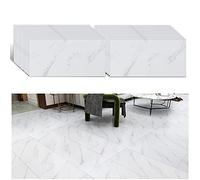 VEELIKE Suelo Vinilo Autoadhesivo Mármol Blanco Vinilo Suelo Cocina Impermeable Pegatinas de Baldosas Adhesivas Suelo Vinilico Papel Adhesivo para Azulejos Baño Salon Dormitorio 60cmx30cm 24 Piezas
