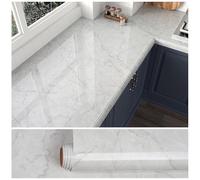 VEELIKE Vinilo Mármol Gris y Blanco - Papel Pintado Autoadhesivo Impermeable Para Encimera Cocina, Pared Comedor, Salón, Baño, Dormitorio - 40cm × 300cm