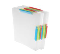 Veemoon 10 Piezas Carpeta de Archivos con Clip Oscilante Portátil para Decoracion Colegio, Diseño de Doble Barra y Gran Capacidad para Organización Segura y Presentación Escolar