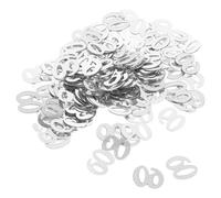 Veemoon 1200 Piezas Confeti Decorativo de Números Plata para Fiesta y Aniversario, Confeti Reutilizable de Plástico para Decoración de Mesa en Celebraciones