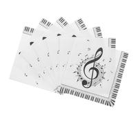 Veemoon 20 Servilletas Decorativas de Papel Notas Musicales para Fiestas, Ambiente Festivo y Limpieza, Pack de 20 Unidades para Cumpleaños y Celebraciones