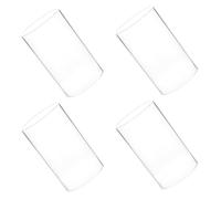 Veemoon 4 Cubiertas de Vidrio Cilíndricas para Velas, Resistentes al Viento y No se Deforman, Material de Vidrio Borosilicato para Decorar Flores Preservadas y DIY