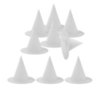 Veemoon 8 Sombreros de Bruja de Papel Blanco Diseño Original DIY para Pintar y Limpiar Ideales para Actividades Artísticas y Juegos de Rol en Halloween