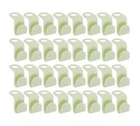 Veemoon 80 Piezas Ganchos para Perchas que Ahorran Espacio, Conectores de Perchas de Plástico, Verde Claro, Antideslizantes, Instalación Rápida, para Ropa y Armario de Esquina