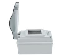 Veemoon Caja de Distribución Eléctrica de Plástico Caja de Interruptores Exterior de 2 Vías, Montaje en Superficie, Tapa Abatible Transparente, Ip65, PC Abs, para Jardines y Locales