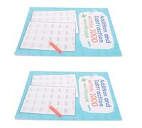 Veemoon Cuaderno de Ejercicios de Matemáticas, Libro de Actividades de Operaciones Aritméticas, 2 Libros, Práctica Diaria, Papel, para Escuela, Estudiantes