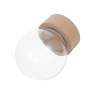 Veemoon Globo de Nieve de Cristal con Base de Madera Kit DIY para Hacer Bola de Nieve Decorativa con Caja de Música Integrada Esfera Transparente para Manualidades y Exhibición Navideña