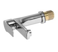 Veemoon Grifo de Agua Orificio, Grifo de Agua Fría y Caliente, Cobre, Plata, Diseño Agujero Sola Manija para Lavabo de Baño y Cocina, Fácil Instalación, Resistente al Óxido