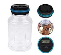 Veemoon Hucha Digital con Contador Automático de Monedas y Pantalla LCD, Gran Capacidad, Material Abs, sin Batería, Adecuado para Guardar Dinero Seguro