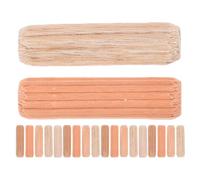 Veemoon Kit de 200 clavijas de madera para bricolaje: clavijas rectas ranuradas de madera dura de 5/16'' x 1-3/16'' para muebles, puertas, armarios y proyectos de carpintería de