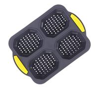 Veemoon Molde de Silicona Negro Reutilizable para Pan de Hamburguesa Resistente a Altas Temperaturas para Hornear Fácil Desmoldado Adecuado para Panadería y DIY