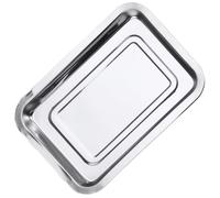 Veemoon Parrilla de Acero Inoxidable Resistente al Óxido Superficie Lisa y Clips, Bandeja Reutilizable para Cocina, 36 X 27 X 4,8 Cm