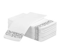 Veemoon Servilletas Desechables de Papel Diseño Grueso y Amigable 25 Piezas para Cena Color Plata para Banquetes y Entretenimiento Diario
