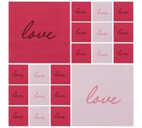 Veemoon Servilletas Desechables para San Valentín 80 Unidades Doble Capa Colores Rojo y Rosa Tamaño Almuerzo Servilletas Temáticas para Fiestas y Cenas Románticas Decoración para