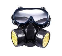 Veesper Máscara del respirador,máscara de polvo Medio Facepista Cubierta de la industria Cubierta de media cara a prueba de polvo con gafas Filtro de cubierta de la cara Media máscara de pintura