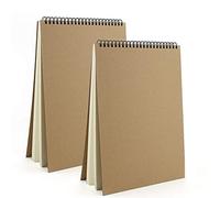 VEESUN Bloc de Dibujo A4 Pack de 2 Cuadernos de Dibujo Bonitos 30 Hojas | Tapa Dura DIY Libros de Visitas para Escribir Dibujo Adecuado para Lápiz Dibujo Escritura Artistas, 160 GMS Apaisado