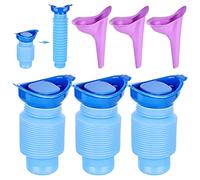 Vegena 3 urinales retráctiles, Mini urinario 750 ml, urinario de Emergencia Reutilizable, Botella de orina, Inodoro móvil portátil, Inodoro móvil de Emergencia para niños, Adultos, Atascos, Camping