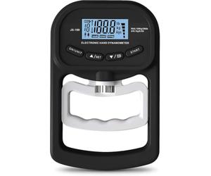 Vegena - Medidor digital de fuerza de mano, medidor de fuerza de agarre 90 kg / 198 libras, dinamómetro de mano automático, medidor de fuerza de mano con pantalla LED y cable de carga USB, diseño