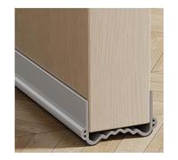 Veki 100cm Burlete Puerta Entrada, Reutilizable Burlete Bajo Puerta Autoadhesivo, Ajustable Tira de Sellado para Antipolvo, Aislamiento Acústico, Viento, Agua e Insectos (Anchura 3,5-5,5 cm, Gris)