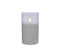 Vela 10 x 18 cm con LED efecto llama realista Navidad