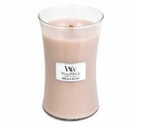 Vela aromática WoodWick Vanilla & Sea Salt con mecha de madera 609,5 g