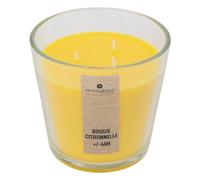 Vela citronela Nina 500 g recipiente cristal amarilla