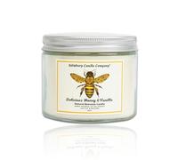Vela de cera de abeja blanca de lujo con miel y vainilla, vela de cera de abeja, vela perfumada de cera de abeja, vela de vainilla hecha a mano, vela natural, vela perfumada grande, en caja de regalo.