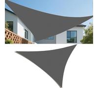 Vela de Sombra de Parasol Lona 3x3x2M Toldo Vela Triangular Protección Solar Impermeable a Prueba de Viento protección UV para Patio Jardín Exteriores Terraza Balcón Gris Oscuro