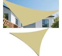 Vela de Sombra de Parasol Lona 3x3x2M Toldo Vela Triangular Protección Solar Impermeable a Prueba de Viento protección UV para Patio Jardín Exteriores Terraza Balcón Arena