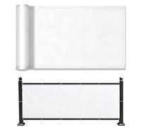 Vela de Sombra Rectangular Impermeable 0.9x5.5m Toldos Fibra de Poliéster PES Cuadrado Protección UV 95% para Terraza Jardín Patio Campamento Exteriores - Blanco
