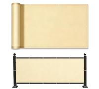 Vela de Sombra Rectangular Impermeable 1.05x3m Toldos Fibra de Poliéster PES Cuadrado Protección UV 95% para Terraza Jardín Patio Campamento Exteriores - Amarillo Claro