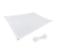 Vela de Sombra, Red de Lona Reticular, Cubierta Blanca para Balcón | Bloqueador Solar, Alta Resistencia, Bordes Reforzados, Protegiendo Plantas, Coches, Patio(4x8m)