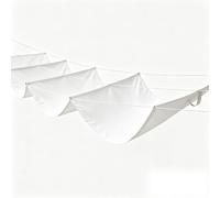 Vela de Sombra Retráctil 175 x 850 cm PES, Resistente, 98% Protección Rayos UV, Prueba de Viento Toldo Vela de Sombra con Ojales y Cuerdas para Exteriores, Pergola, Jardín, Blanco