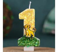 Vela Digital del Rey León Simba número 0-9 suministros de decoración de pastel de cumpleaños para niños suministros de accesorios de fiesta de Anime de dibujos animados 3