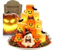 Vela Electrónica Calabaza Lámpara LED realista fantasmas murciélagos centro | De Calabaza A Pilas Para De Otoño, Acción De Gracias, Hogar, Salón, Dormitorio Y Mesitas De