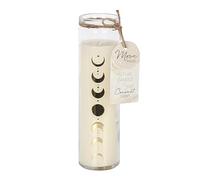 Vela en tubo de coco de fase lunar: vela de oración y manifestación de 7 días con fragancia de coco, decoración relajante para el hogar y espiritual, tiempo de combustión de 25 horas