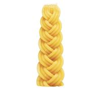 Vela Havdalah de cera de abeja trenzada - Cera de abejas sumergida a mano con trenza redondeada corta extra gruesa - Regalo Shabat Judaica - por Ner Mitzvah