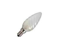 VELA INCANDESCENTE RIZADA MATE 40 W E-14 ADoceVoltios para uso industrial - 360 lm, 1.000 horas, medidas 95 x 35 mm, ideal para lámparas de techo, mesita de noche y salón